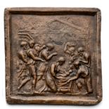 □ A BRONZE PLAQUE OF THE ADORATION OF THE SHEPHERDS, AFTER VALERIO BELLI (C.1468-1546), PROBABLY 19T