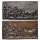 □ A BRONZE PLAQUE OF THE TRIUMPH OF JUSTICE, GERMAN, EARLY 17TH CENTURY