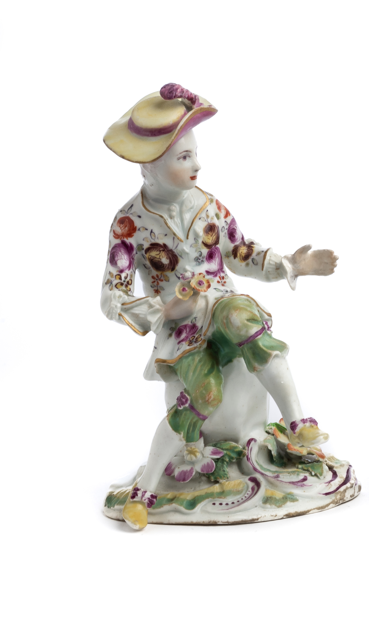 A DERBY FIGURE OF A YOUTH, CIRCA 1758-60