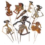 [GP] A COLLECTION OF SEVEN SHADOW PUPPETS, INDONESIA AND THAILAND, 19TH/20TH CENTURY