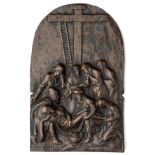 □ A BRONZE PLAQUETTE OF THE DEPOSITION, AFTER GIOVANNI BATTISTA SCULTORI (1503-1575), 16TH / 17TH CE