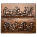 □ A PAIR OF BRONZE PLAQUES, FRENCH, EARLY 19TH CENTURY