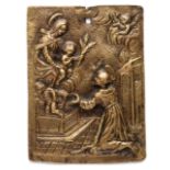 □ A BRONZE PLAQUETTE, ITALIAN, PROBABLY 17TH CENTURY