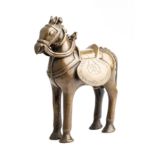 A BRASS FIGURE OF A HORSE, PROBABLY THE MOUNT OF KHANDOBA, WESTERN DECCAN, 18TH CENTURY