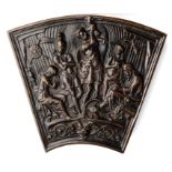 □ A BRONZE MOUNT WITH THE JUDGEMENT OF SOLOMON, 16TH CENTURY STYLE, PROBABLY 19TH CENTURY
