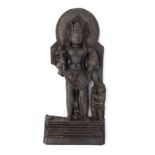 A SMALL GREY SCHIST PLAQUE DEPICTING VISHNU, KASHMIR, 8TH/9TH CENTURY