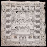 A COTTON LACE PICHHAVAI, GERMANY FOR THE INDIAN MARKET, EARLY 20TH CENTURY