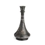 A BIDRI HUQQA BOTTLE, DECCAN, SOUTHERN INDIA, MID-19TH CENTURY