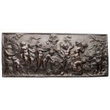 □ A BRONZE PLAQUE OF THE SACRIFICE TO BACCHUS, AFTER CLAUDE MICHEL CALLED CLODION (1738-1814), PROBA