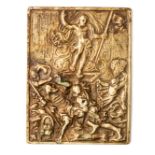 □ A BRONZE PLAQUETTE OF THE RESURRECTION, GERMAN SCHOOL, 17TH / 18TH CENTURY