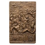 □ A BRONZE PLAQUETTE OF THE ENTOMBMENT, AFTER GALEAZZO MONDELLA, KNOWN AS MODERNO (1467-1528)