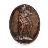 □ A BRONZE PLAQUE OF MOSES, ATTRIBUTED TO VALERIO BELLI (C.1468-1546), 16TH / 17TH CENTURY