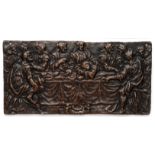 □ A BRONZE PLAQUETTE OF THE LAST SUPPER, ITALIAN, PROBABLY 16TH CENTURY