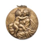 □ A BRONZE PLAQUETTE OF THE MADONNA AND CHILD, SCHOOL OF JACOPO SANSOVINO (1486-1570), 16TH CENTURY