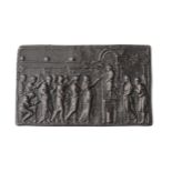 □ A BRONZE PLAQUE OF CHRIST TEACHING, VALERIO BELLI (C.1468-1546), 15TH CENTURY