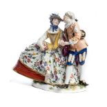 A MEISSEN GROUP, ~SPANISH LOVERS~, CIRCA 1900