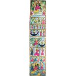 A NARRATIVE SCROLL PAINTING DEPICTING VARIOUS FORMS OF DURGA, BENGAL, 20TH CENTURY