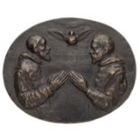 □ A BRONZE PLAQUETTE, ITALIAN, EARLY 17TH CENTURY