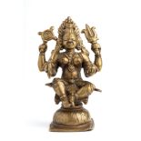 A BRONZE FIGURE OF BHADRAKALI, WESTERN DECCAN, CIRCA 18TH CENTURY