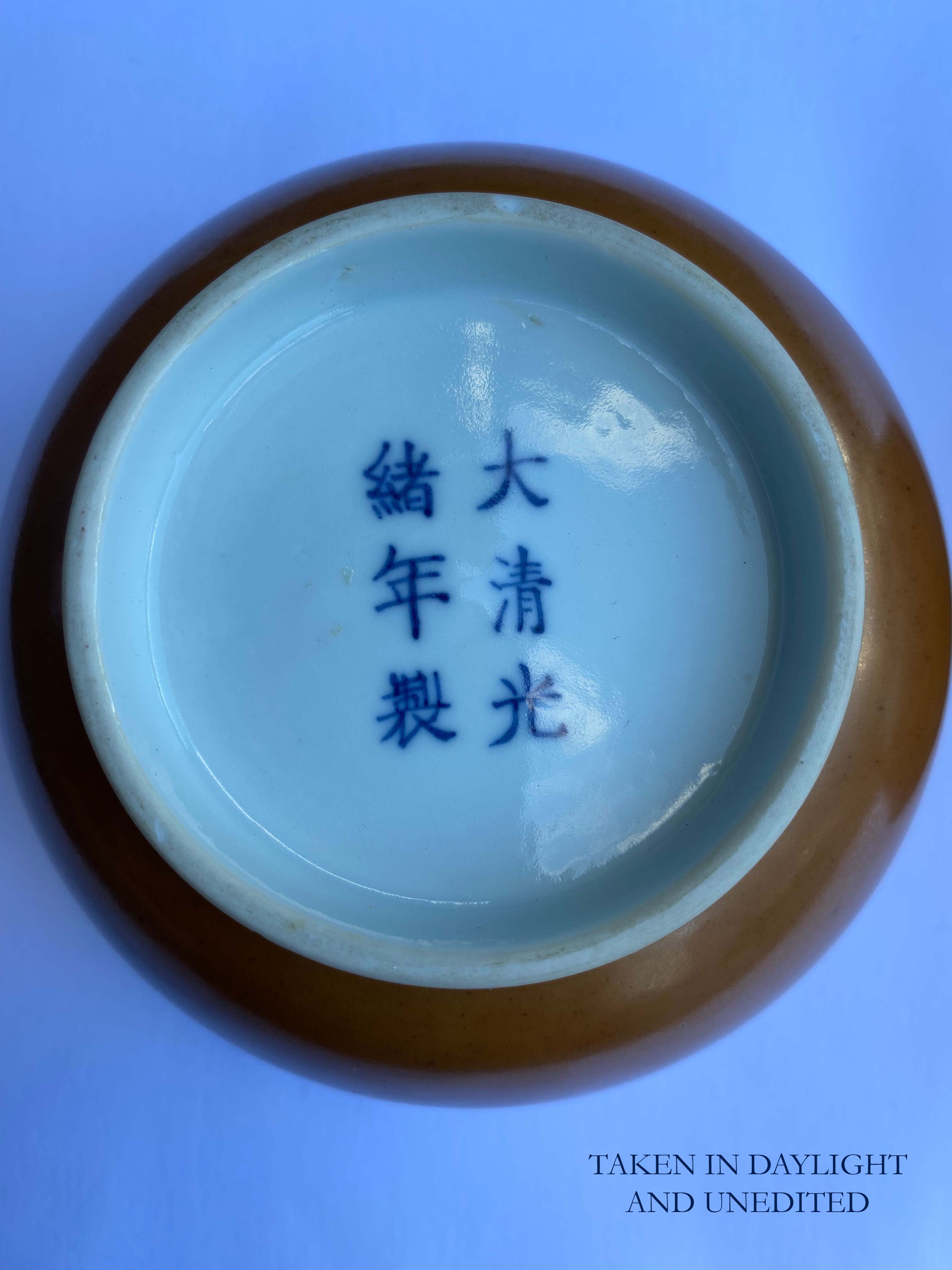 A PAIR OF CHINESE CAFE-AU-LAIT GLAZED BOWL, GUANGXU MARK AND PERIOD (1875-1908) - Image 6 of 9