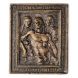 □ A BRONZE PLAQUETTE OF THE ENTOMBMENT, AFTER GALEAZZO MONDELLA, KNOWN AS MODERNO (1467-1528)