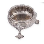 A GEORGE III SILVER SALT CELLAR, ROBERT HENNELL, LONDON, 1814