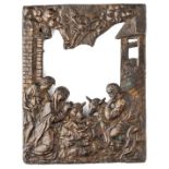 □ A BRONZE PLAQUETTE OF THE ADORATION OF THE CHRIST CHILD, ITALIAN, 17TH CENTURY