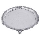 A GEORGE V SILVER SALVER, ELKINGTON & CO. LTD., BIRMINGHAM, 1913