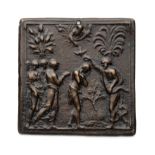 □ A BRONZE PLAQUETTE OF THE BAPTISM OF CHRIST, VALERIO BELLI (C.1468-1546), POSSIBLY 16TH CENTURY