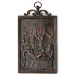 □ A BRONZE RELIEF PLAQUETTE OF THE ENTOMBMENT, AFTER GALEAZZO MONDELLA, KNOWN AS MODERNO (1467-1528)