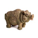 A MAJAPAHIT TERRACOTTA PIGGY BANK, JAVA, CIRCA 14TH CENTURY