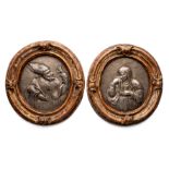 □ A PAIR OF SILVER PLAQUES, SPANISH, LATE 17TH CENTURY