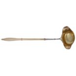 ˜A VICTORIAN SILVER PUNCH LADLE, JOHN EVANS, LONDON, 1860