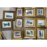 A collection of vintage picture postcards of Chester and the surrounding area, individually gilt