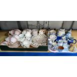 A selection of tea sets and blue and white china