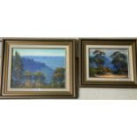John Emmett: "The three sisters from Malaita Point, Katoomba, Blue Mountains", oil on canvas,