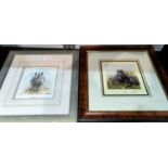 After David Shepherd, 2 signed limited edition prints Happy Hippo 1355 / 1500 and Rhino 673 /