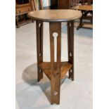 An Arts & Crafts mahogany 2-tier plant stand