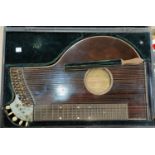 A 20th century wooden cased zither