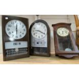 Three reproduction wall clocks