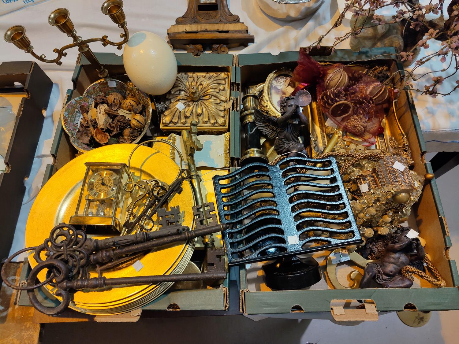 A selection of reproduction old keys; etc.