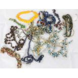 A selection of costume jewellery, mainly necklaces