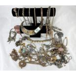 A selection of costume jewellery, mainly necklaces