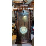 A 19th century Vienna wall clock, weight driven (incomplete - spare parts only)