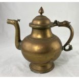 A large Indian bronze kettle, height 27cm