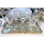 A selection of cut drinking glasses