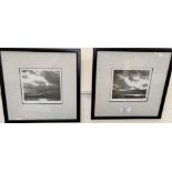 After Trevor Grimshaw: Two limited edition signed prints "Estuary" "Headlands" uniformly framed