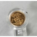 A 1995 proof sovereign, cased
