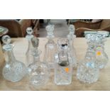 A selection of decanters