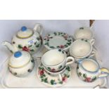 A Royal Standard harlequin tea service decorated with roses; a Laura Ashley hand painted tea service